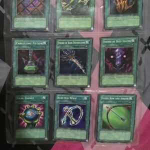 Fantasy Card Game Set with Green and Purple Cards